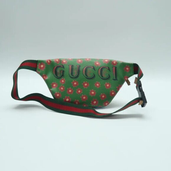 GUCCI Green Canvas Belt Bag 674-061925 - Picture 2 of 11